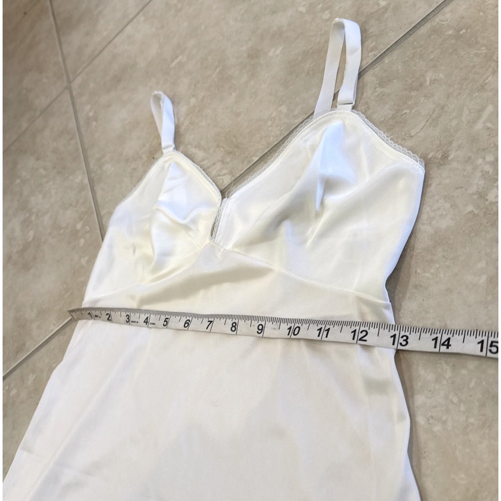 Vintage Sears "The Doesn't Slip" Formal Maxi Slip - Size 32 Small Lace Trim - Picture 5 of 8